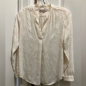 Cream Textured Blouse